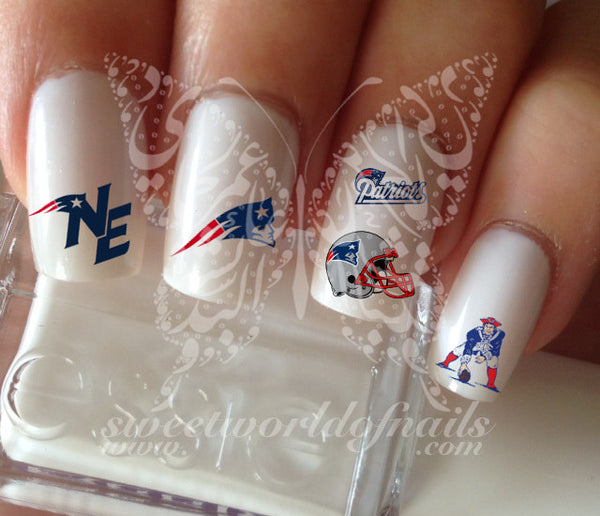 New England Patriots Football Nail Art Water Decals NFL Super bowl