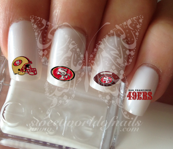 SAN FRANCISCO 49ERS Logo NAIL TATTOOS LOT 10 pks NEW