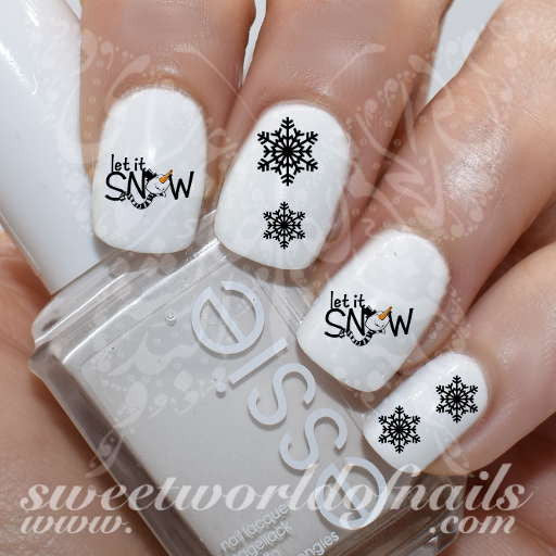 White Snow Glitter - Nail Polish Wraps