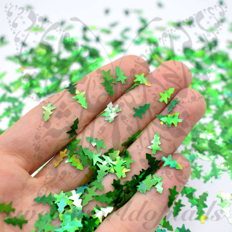 Nail Glitter Green Sparkle Glitter Dust Powder Nail Art 