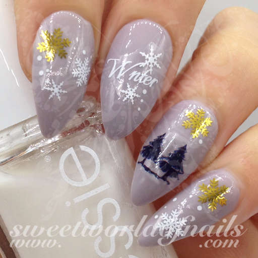 Golden glitter snowflakes - Snowflake - Sticker