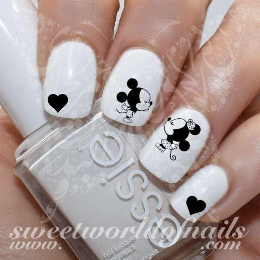 Minnie & Mickey Nail Stickers / Disney Nail Stickers / Nail
