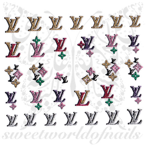 lv stickers for nails