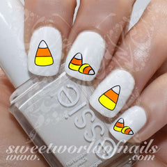 how to paint candy corn nails