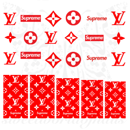 Louis Vuitton And Supreme Logo Png