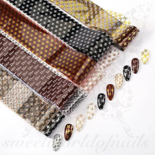 Color Luxury Brand LV Nail Foil