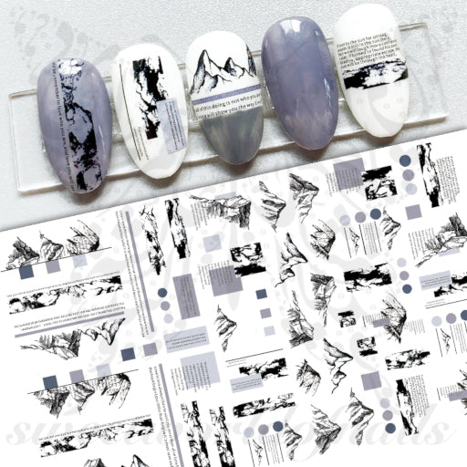 Mountain Nail Art Stickers